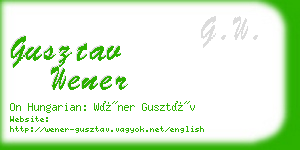 gusztav wener business card